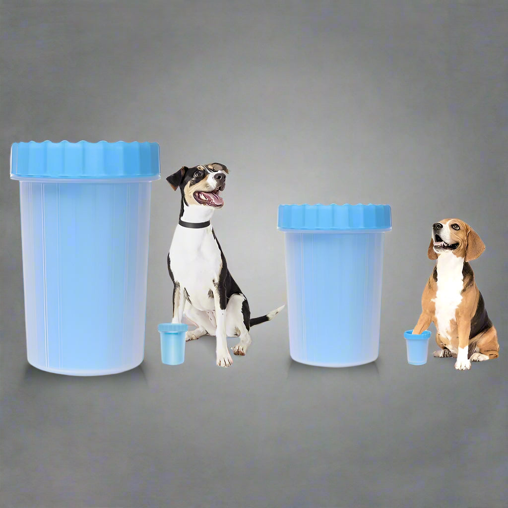 Portable Silicone Pet Dog Cat Paw Feet Cleaning Brush Bottle - Small and Medium Size