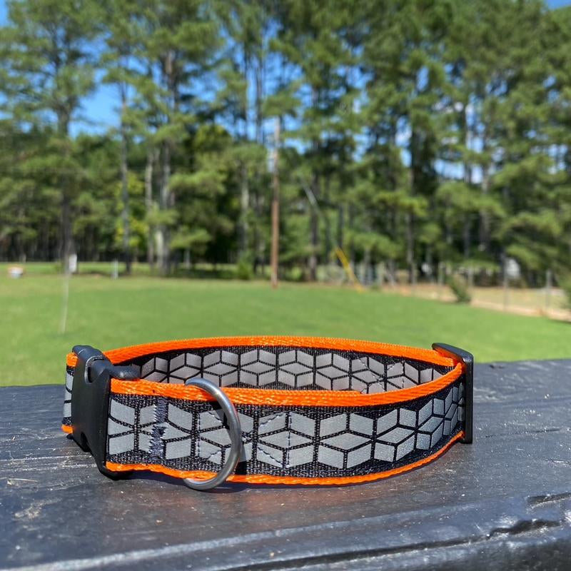 Bright Reflective Nylon Dog Collar