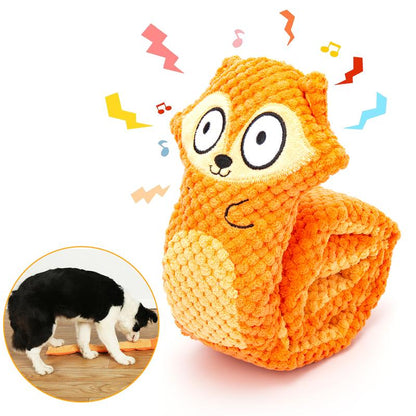 Anyask Durable Squeaky Dog Toy 5 Packs, Plush Stuffed Animal with Crinkle Paper for Interactive Play, Plush Tug of War Toy Keeps Dogs Busy and Helps Puppies with Teething, Perfect for Small, Medium Dog, Not Suitable for Strong, Aggressive Chewers Dogs