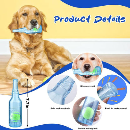 Petpumpkin Water Bottle Dog Toy, Squeaky Dog Toys for Aggressive Chewers,Indestructible Dog Chew Toys for Small Medium Large Dogs,Dog Toy Water Bottle Cruncher,Interactive Dog Toys for Boredom