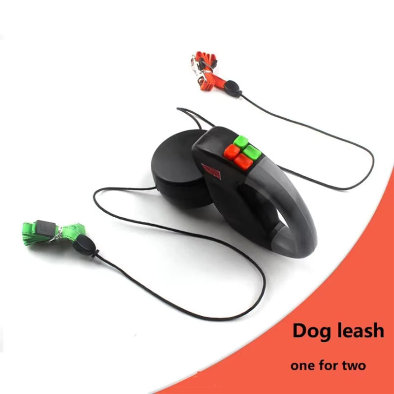 Automatic Pet Leash for Two Dogs