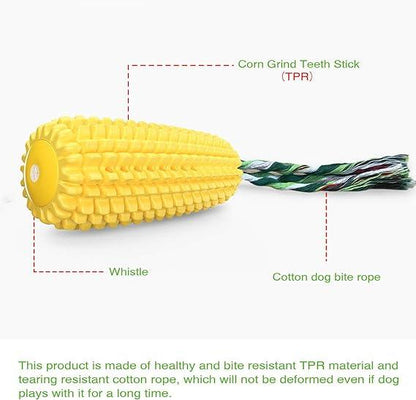 Dog Chew Toys Corn Stick Toy for Small Medium Large Breed 5.8" Squeak Corn Stick