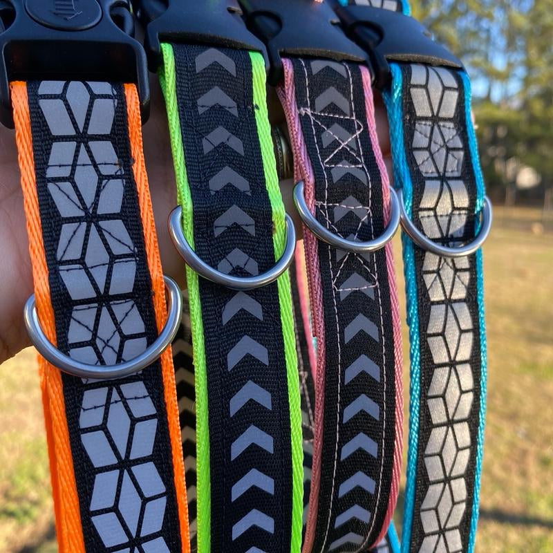 Bright Reflective Nylon Dog Collar