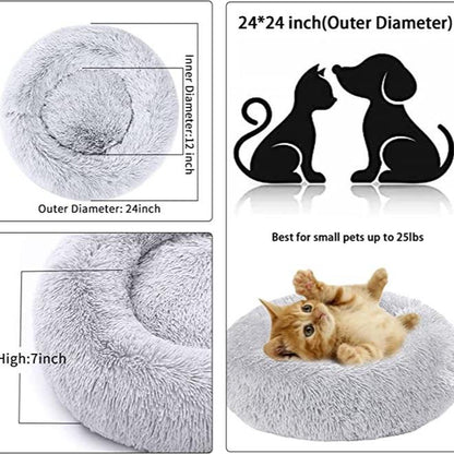 Fluffy Donut Pet Bed