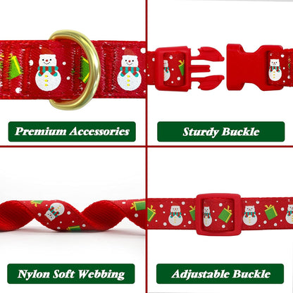 Christmas Dog Collar with Bow Tie