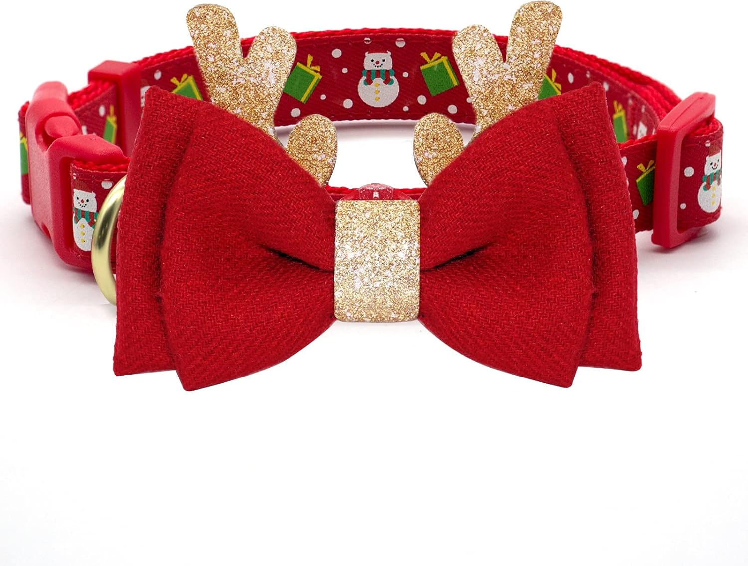 Christmas Dog Collar with Bow Tie