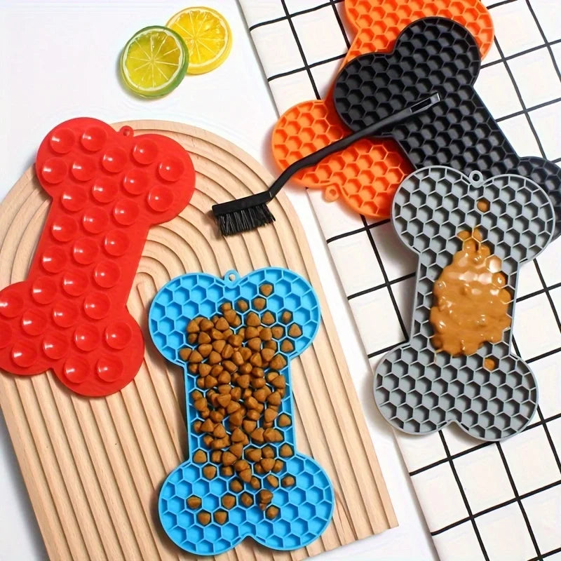 Silicone Bone Pet Licking Pad