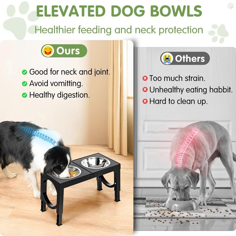 Elevated & Collapsible Dog Feeder Bowl