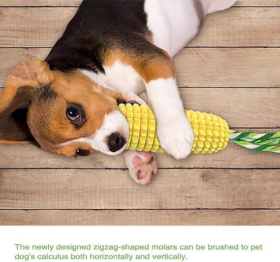 Dog Chew Toys Corn Stick Toy for Small Medium Large Breed 5.8" Squeak Corn Stick