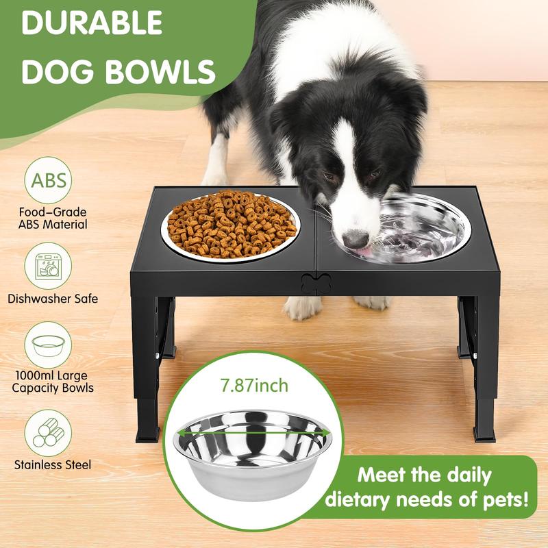 Elevated & Collapsible Dog Feeder Bowl