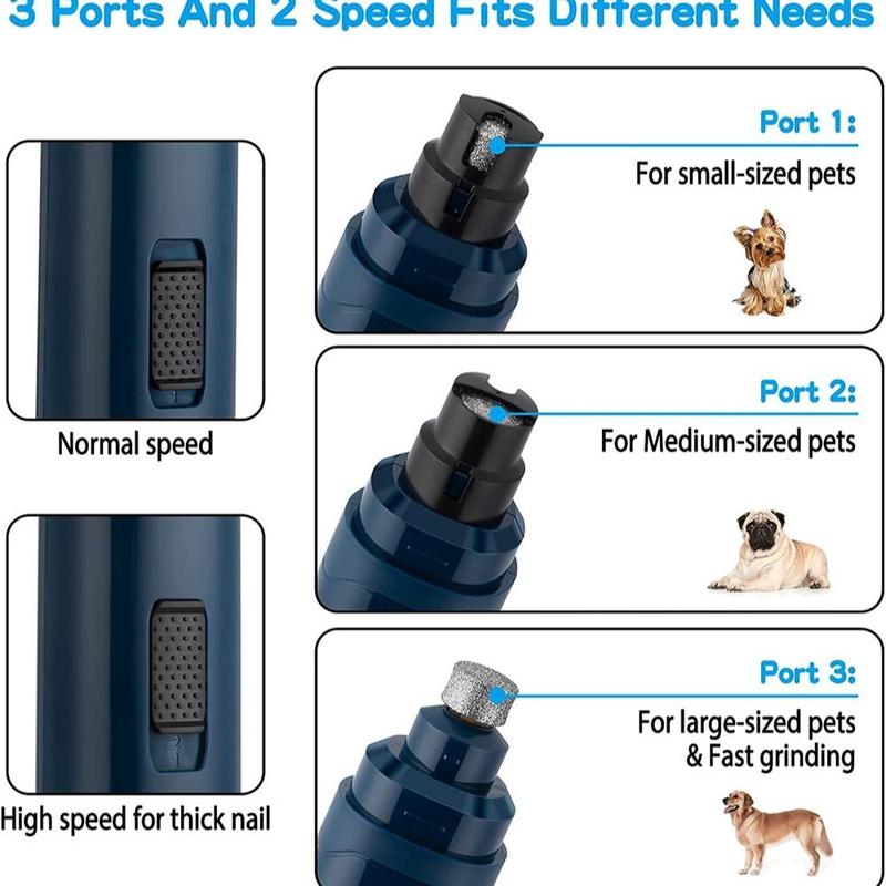 Electric Nail Trimmer, 1 Set Pet Nail Clipper, Rechargeable Nail Grinder, Dog & Cat Claw Care Grooming Tool